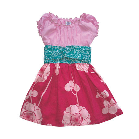 Pink Nico Baby and Girls Dress - more colors - Noko Baby Japanese Inspired baby clothing and girls dresses