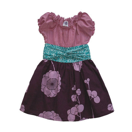 Nico Purple Baby and Girls Dress - more colors - Noko Baby Japanese Inspired baby clothing and girls dresses