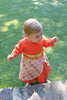 Iwa Baby Dress - Orange - Noko Baby Japanese Inspired baby clothing and girls dresses